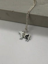 Load image into Gallery viewer, black and silver cow necklace
