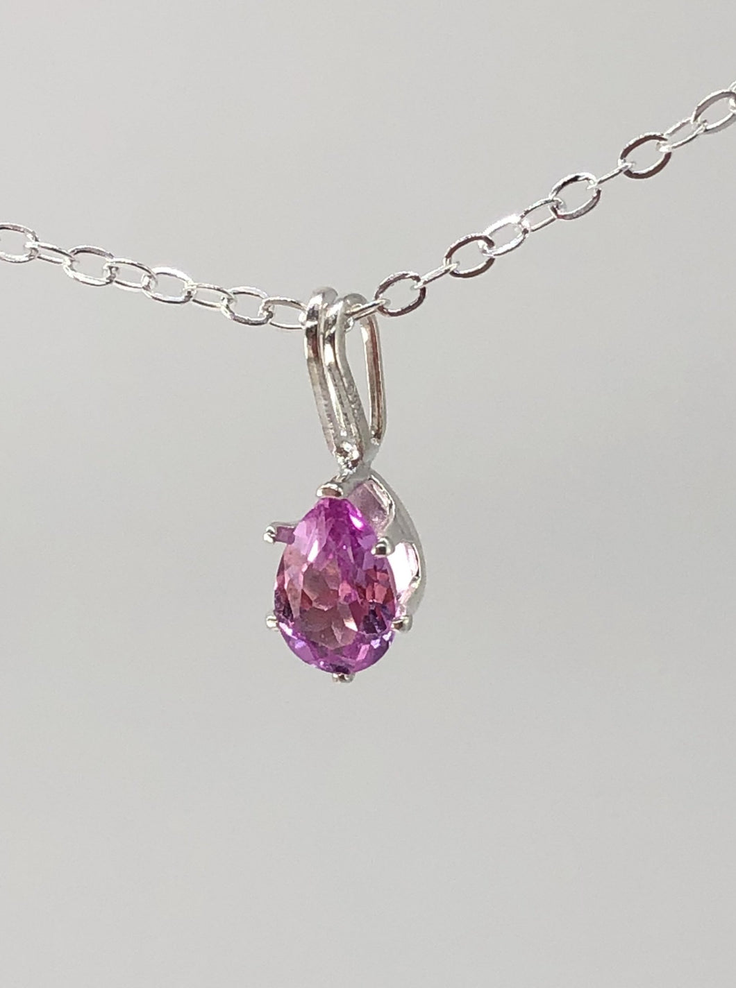 pink topaz necklace