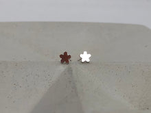 Load image into Gallery viewer, tiny silver flower stud earrings
