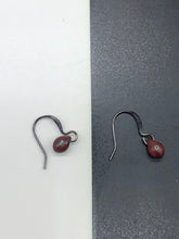 Load image into Gallery viewer, deep red bead earrings
