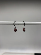 Load image into Gallery viewer, deep red bead earrings
