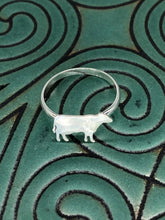 Load image into Gallery viewer, sterling silver cow ring
