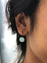 Load image into Gallery viewer, aqua porcelain drop earrings
