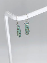 Load image into Gallery viewer, aqua frosted earrings
