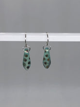 Load image into Gallery viewer, aqua frosted earrings
