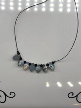 Load image into Gallery viewer, etched silver bead necklace
