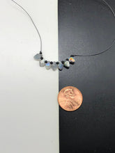 Load image into Gallery viewer, etched silver bead necklace
