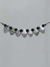 Load image into Gallery viewer, etched silver bead necklace
