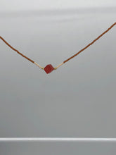 Load image into Gallery viewer, carnelian cube bead necklace
