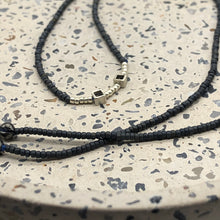 Load image into Gallery viewer, silver and grey bead necklace
