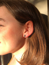 Load image into Gallery viewer, face earring with patina #6
