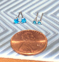 Load image into Gallery viewer, apatite stud earrings - 2mm
