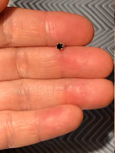 Load image into Gallery viewer, black spinel stud earrings - 3mm
