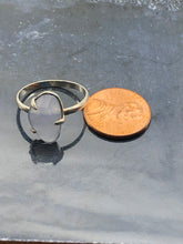 Load image into Gallery viewer, pale blue chalcedony and silver ring
