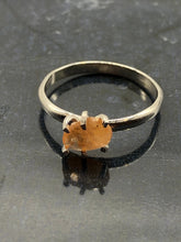 Load image into Gallery viewer, small mandarin garnet and silver ring
