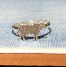 Load image into Gallery viewer, sterling silver cow ring
