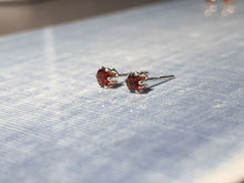 Load image into Gallery viewer, garnet stud earrings - 4mm
