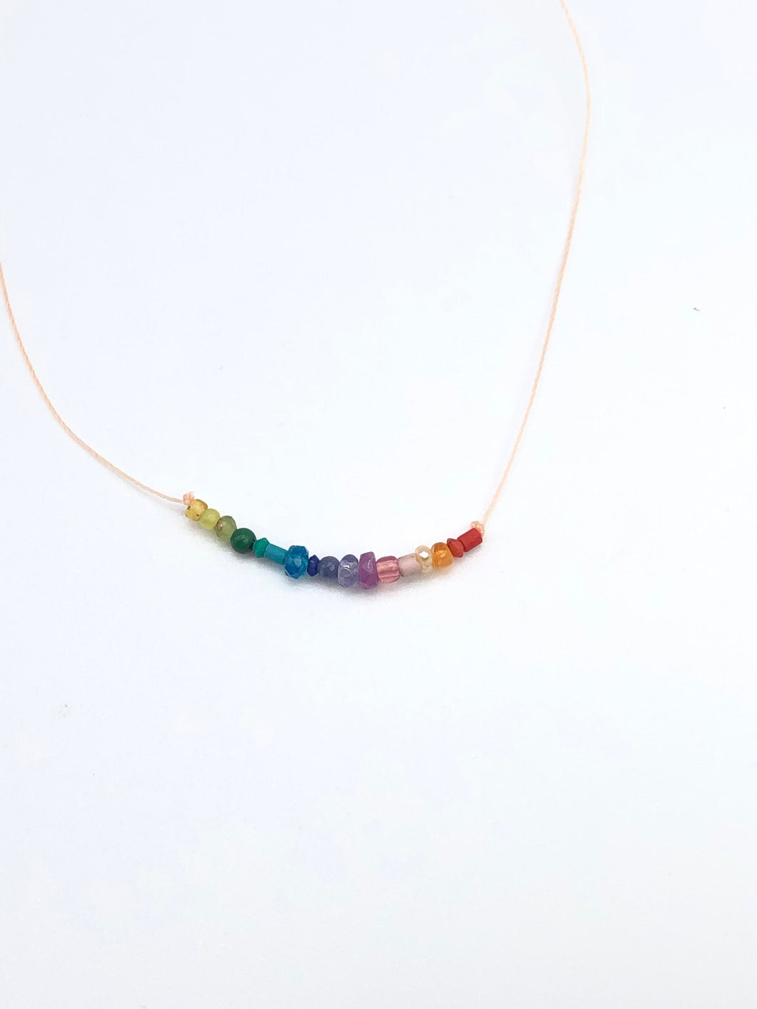 rainbow bead necklace