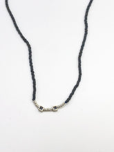 Load image into Gallery viewer, silver and grey bead necklace
