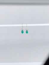 Load image into Gallery viewer, jade green glass earrings
