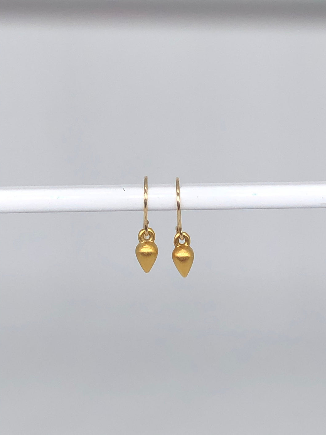 tiny gold color drop earrings