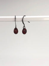 Load image into Gallery viewer, deep red bead earrings
