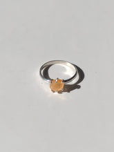 Load image into Gallery viewer, small mandarin garnet and silver ring
