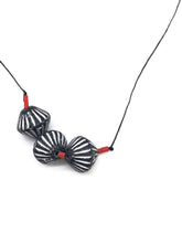 Load image into Gallery viewer, black and white bicone bead necklace
