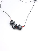 Load image into Gallery viewer, black and white bicone bead necklace
