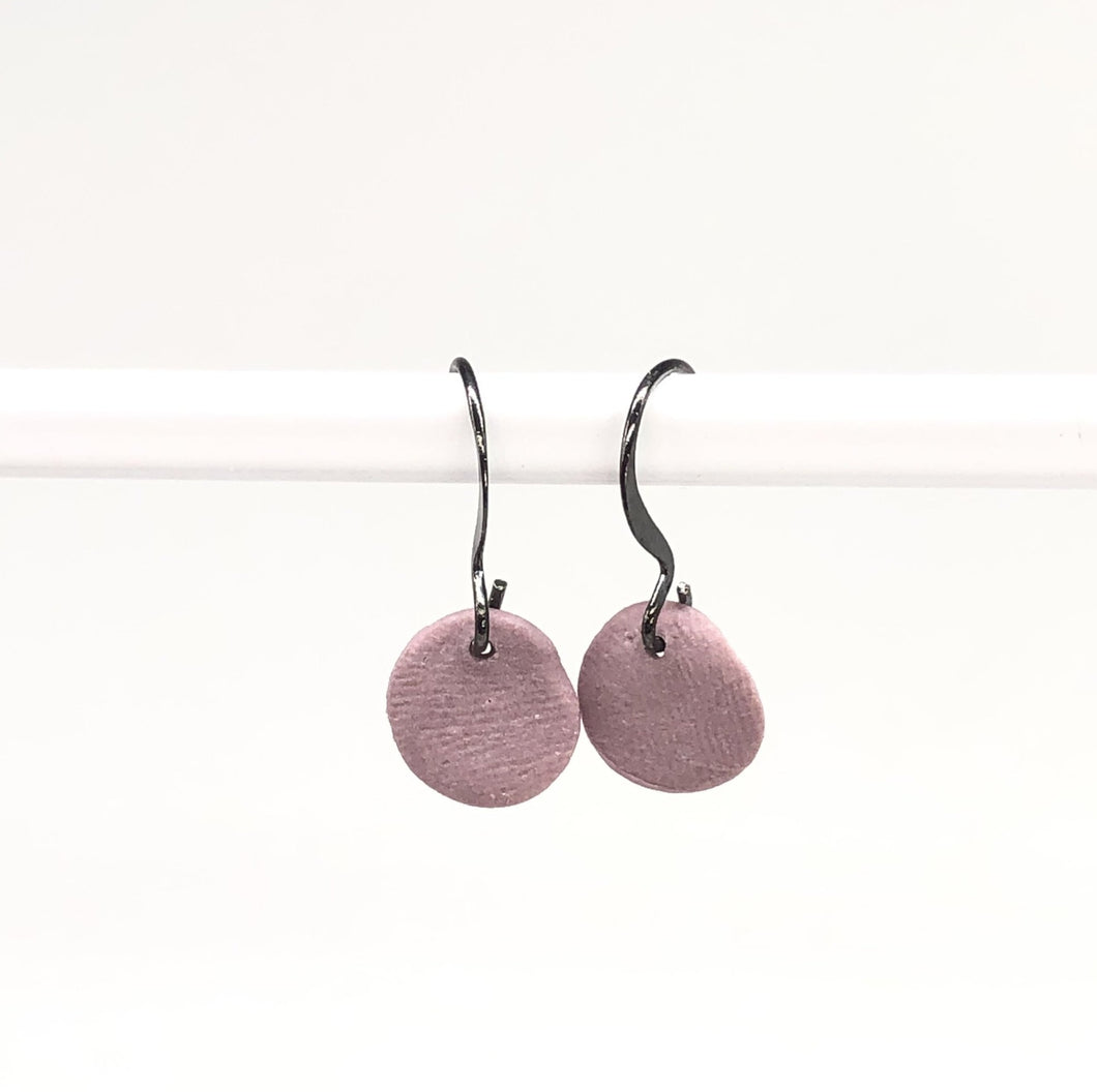 lavender porcelain earrings