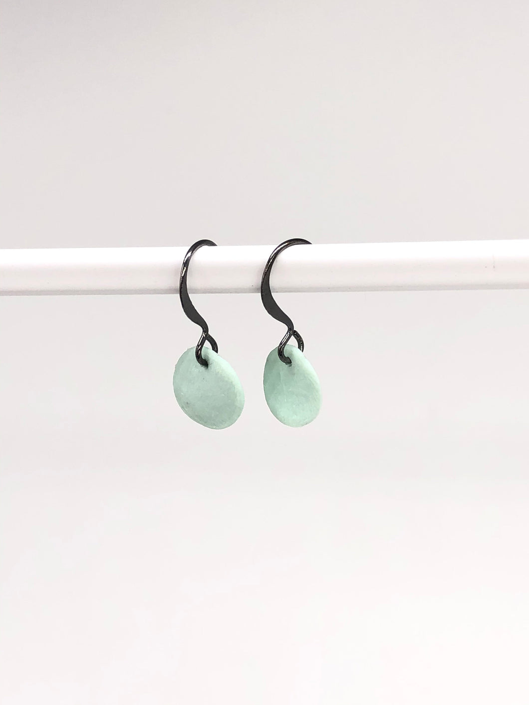 aqua porcelain drop earrings