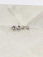 Load image into Gallery viewer, tiny white topaz studs - 2mm
