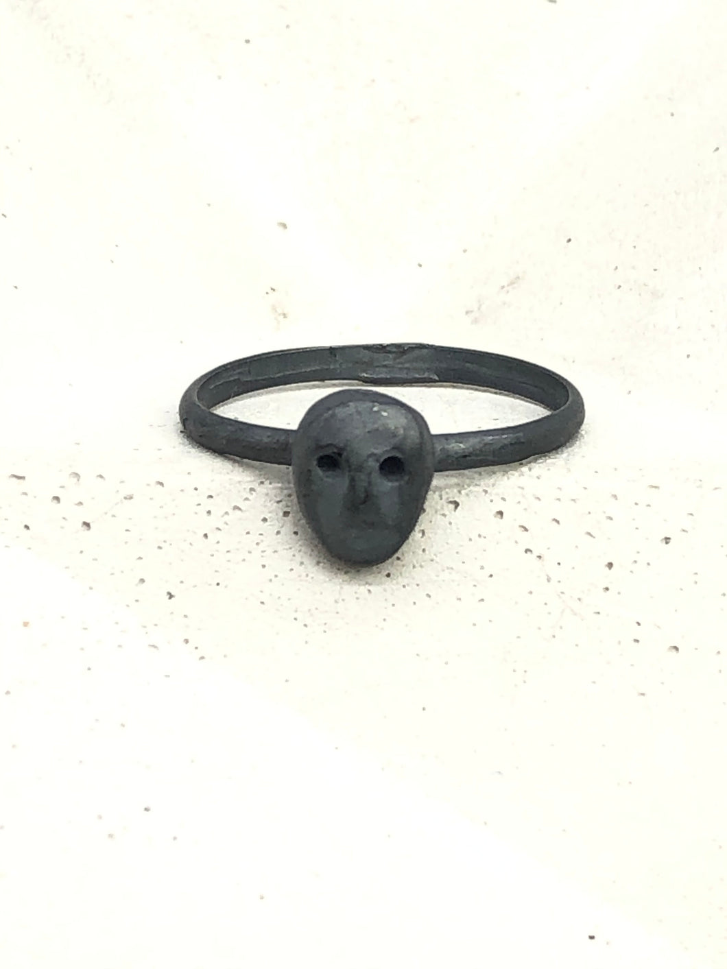 face ring H with patina