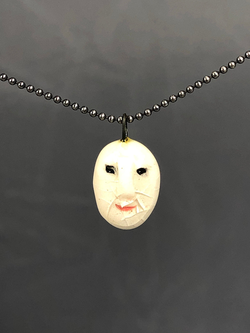 ceramic face pendant E