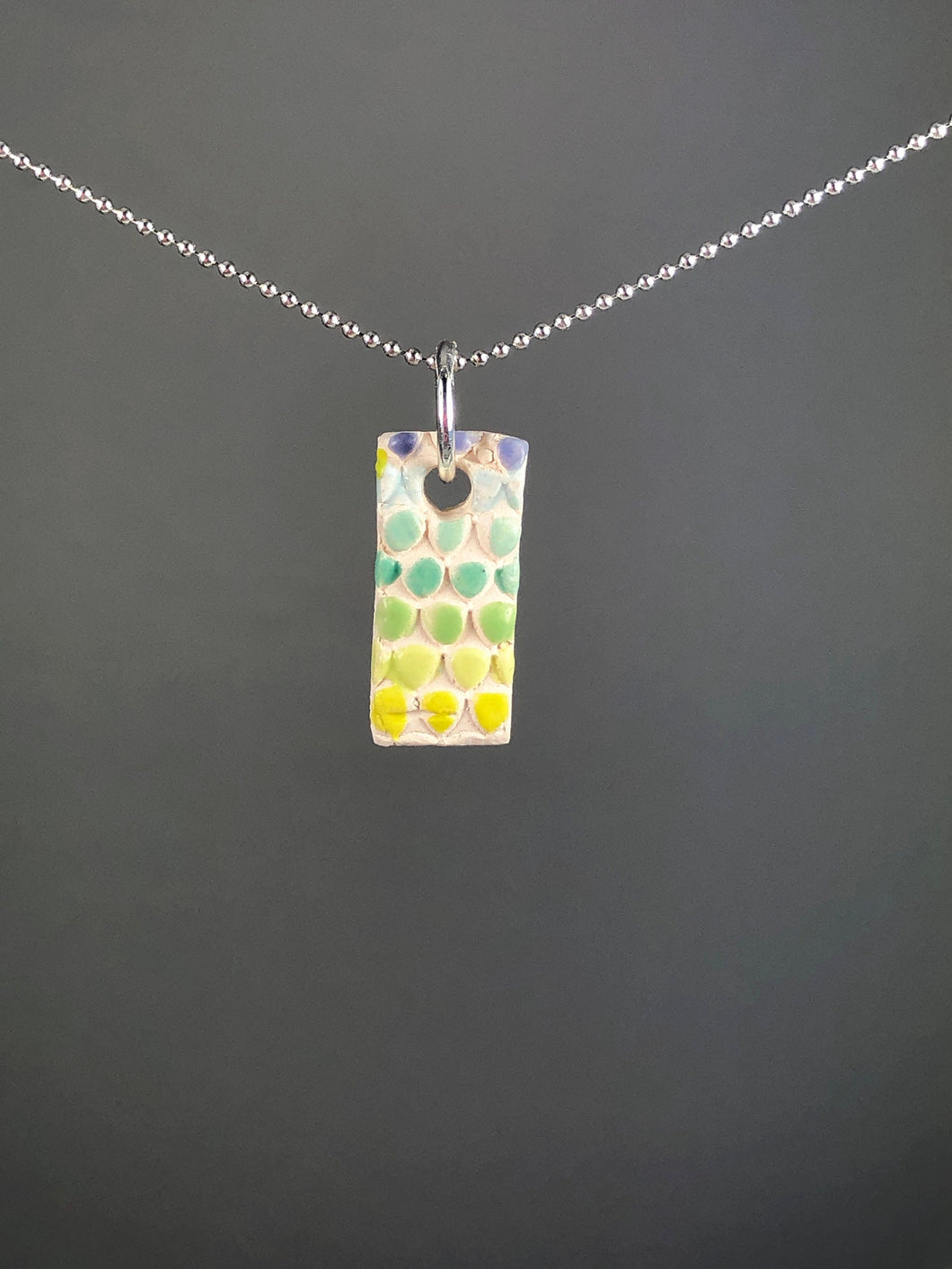 rainbow fish scales pendant