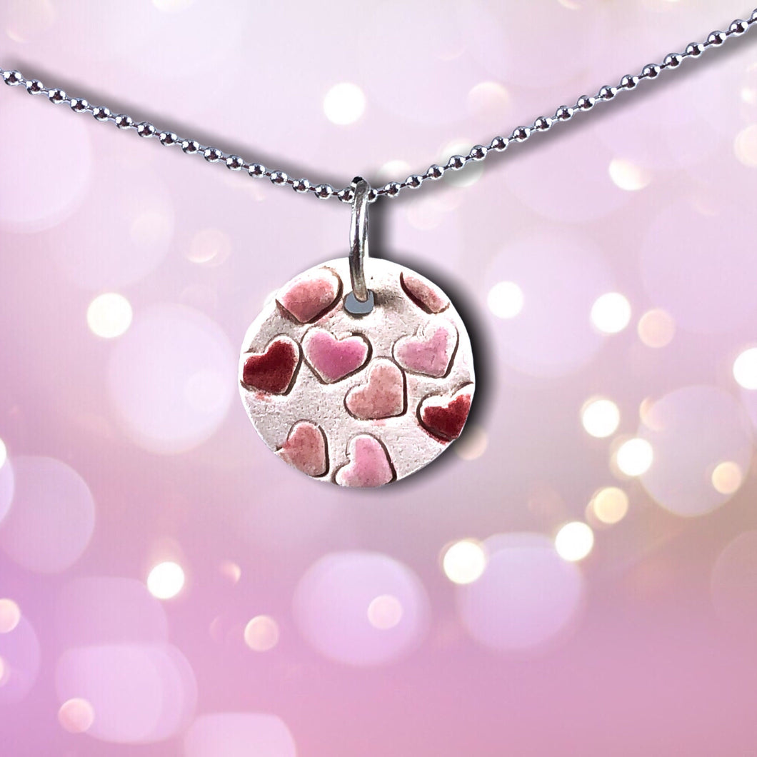 round hearts pendant