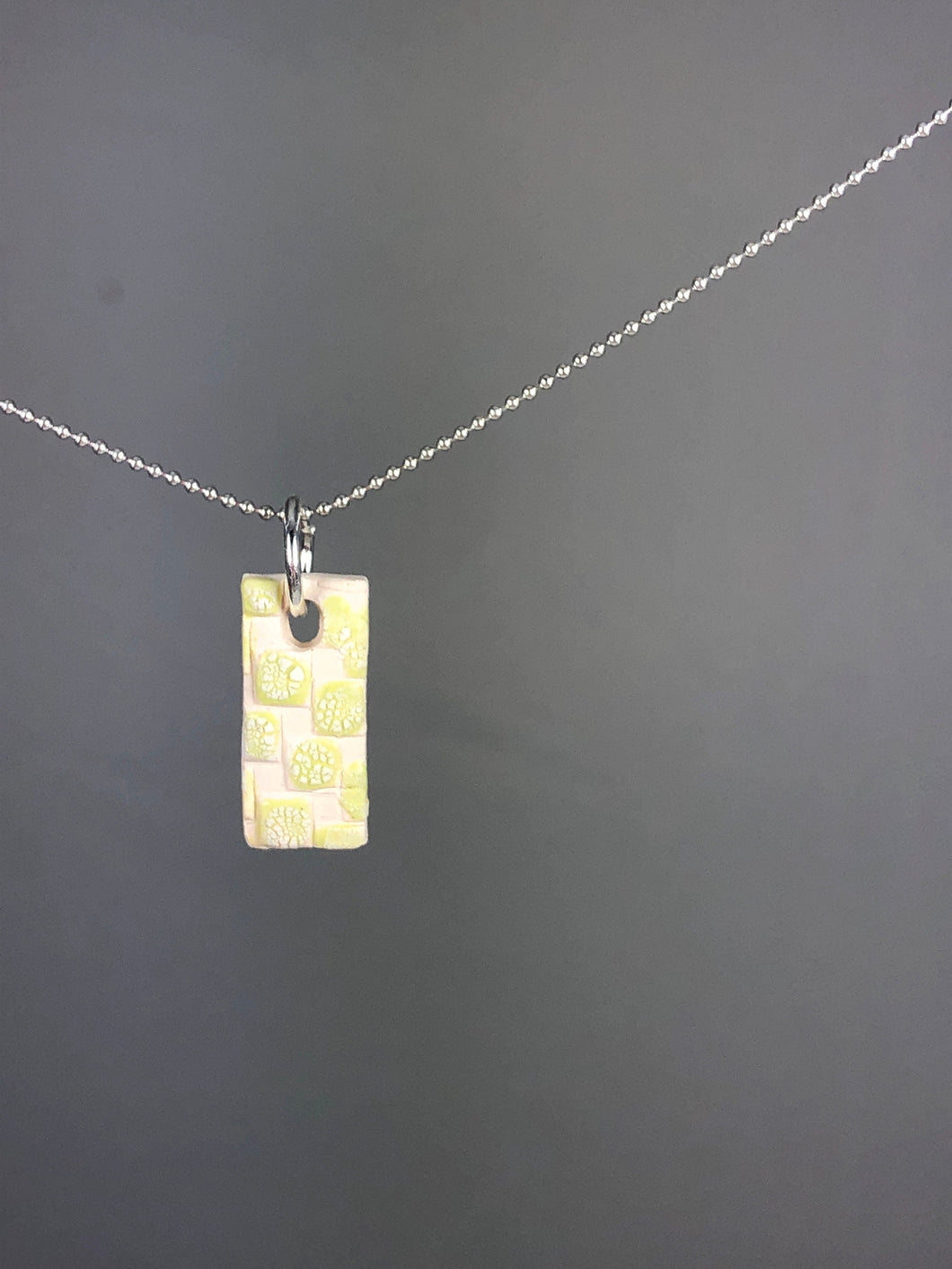 mint green on white pendant