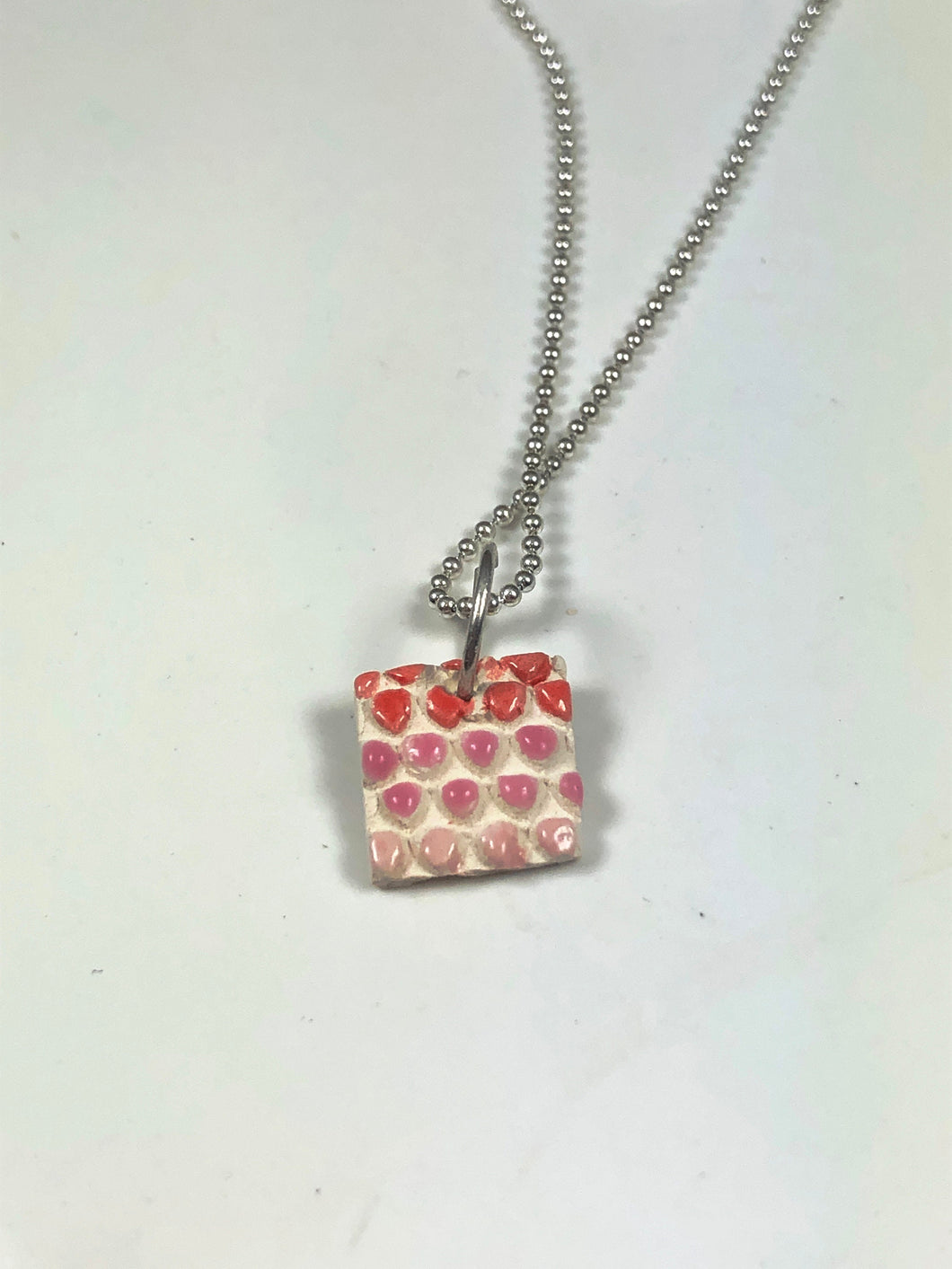 orange to pink square pendant